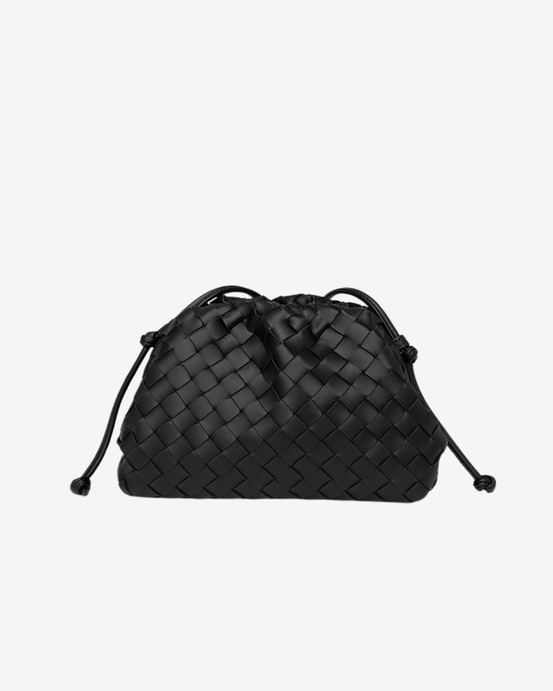 Woven Drawstring Crossbody Pouch