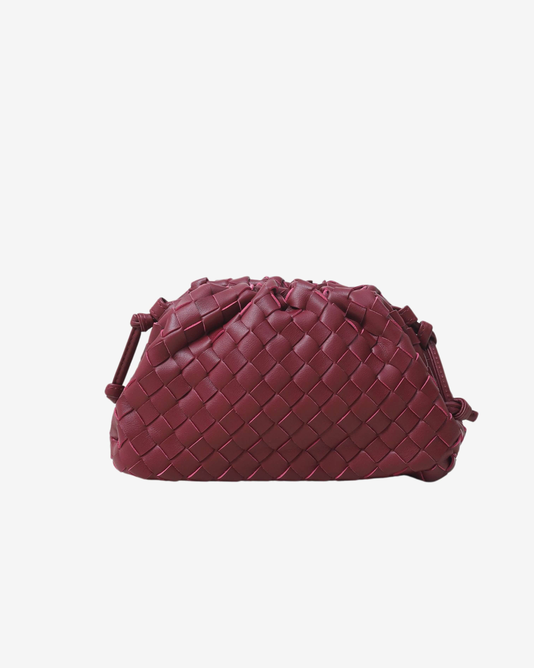 Woven Drawstring Crossbody Pouch