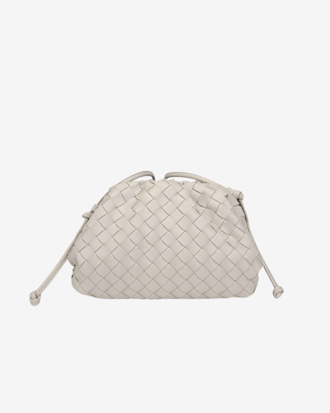 Woven Drawstring Crossbody Pouch