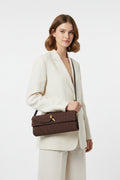 Woven Fold-Over Crossbody Bag