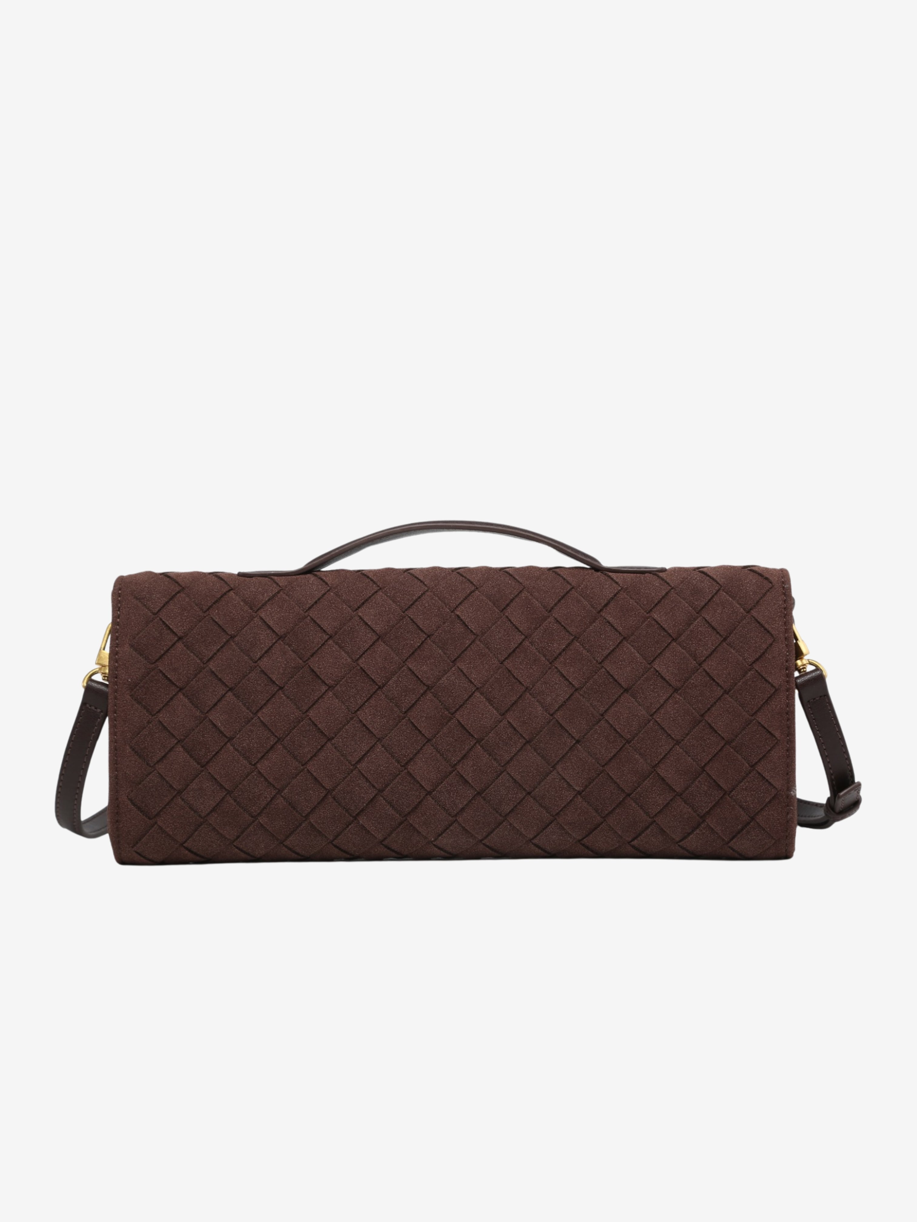 Woven Fold-Over Crossbody Bag
