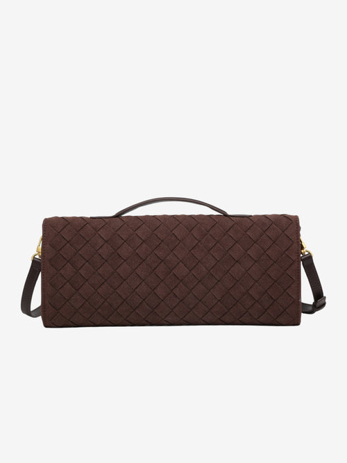 Woven Fold-Over Crossbody Bag
