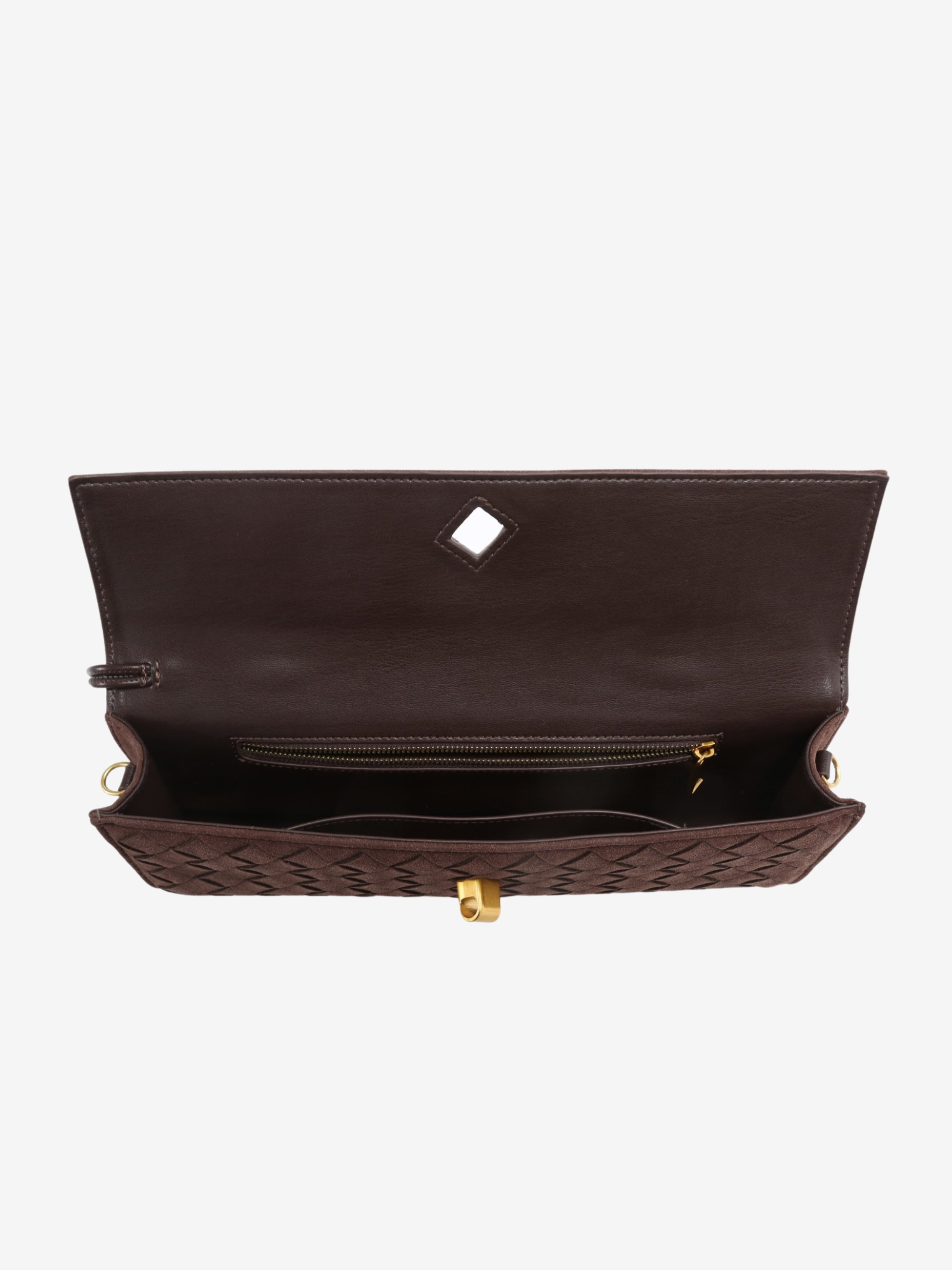 Woven Fold-Over Crossbody Bag